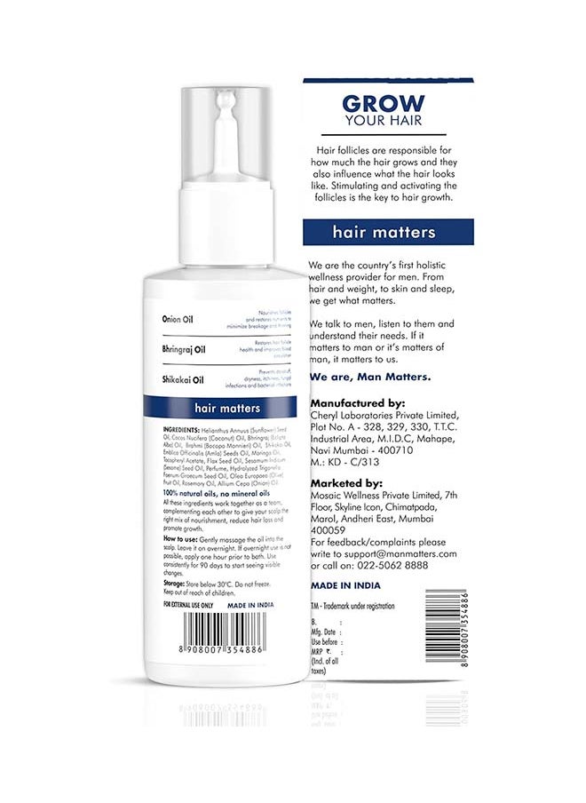 Man Matters - Hair Oil With Rosemary, Onion, Bhringraj, Shikkai Hair And Protects Shine - Image 1