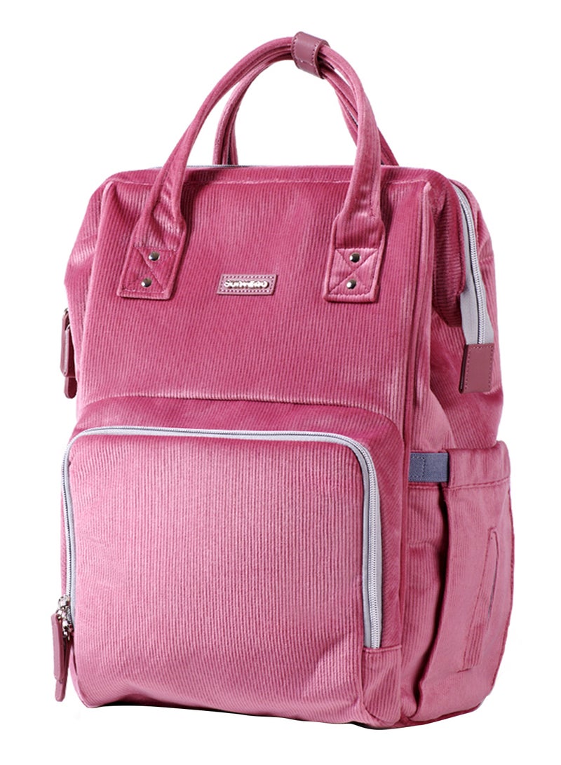 Sunveno Diaper Bag Corduroy - Pink Pink - Image 1