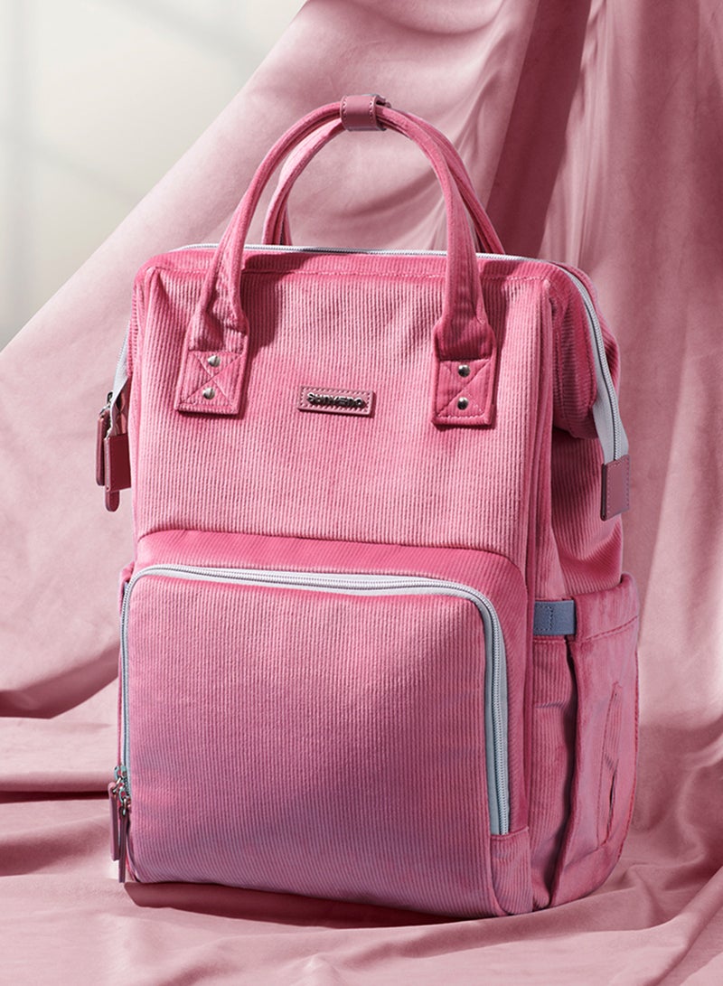 Sunveno Diaper Bag Corduroy - Pink Pink - Image 4