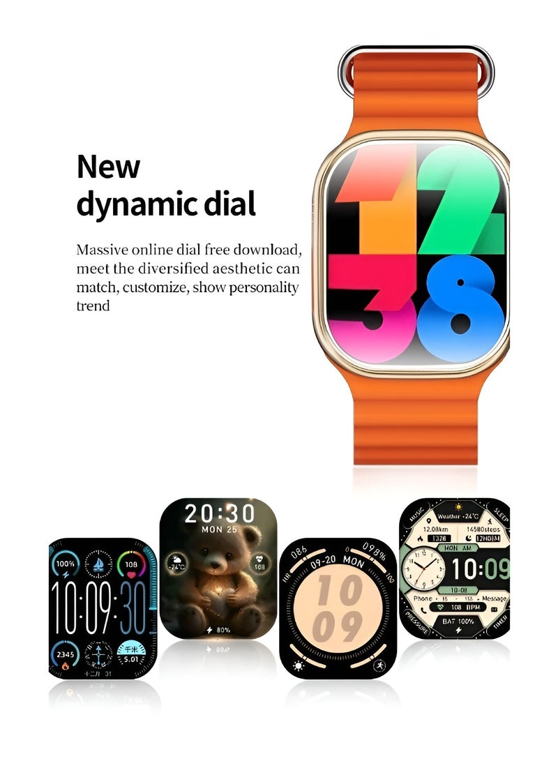 X10 Pro 3 Curved Screen Smart Watch NFC Bluetooth Wireless Charging (Pink) - Image 2