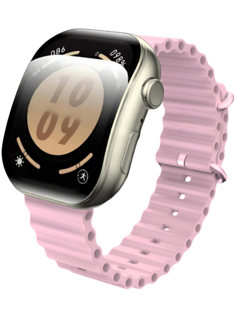 X10 Pro 3 Curved Screen Smart Watch NFC Bluetooth Wireless Charging (Pink) - Image 1