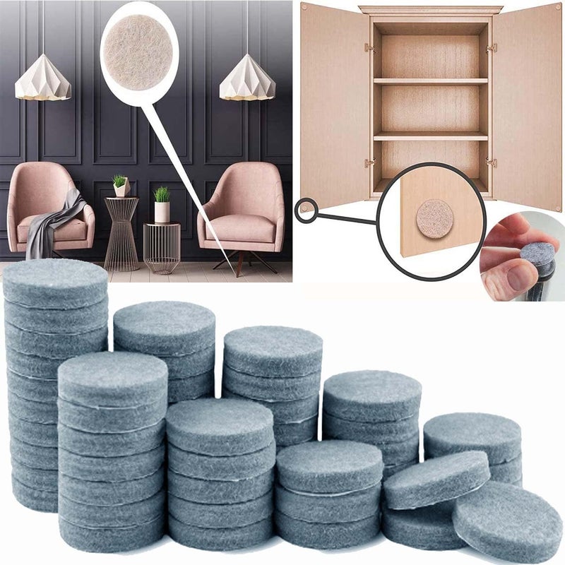 DIY Crafts DIY Crafts 1 INCH Felt Furniture Pads - Felt Pads Floor Protector - Chair Felts Pads for Furniture Feet Floors Best Furniture Pads for Floors Protect Your Hardwood, Laminate, Vinyl, Tile Pcs:- (100)  - Image 1