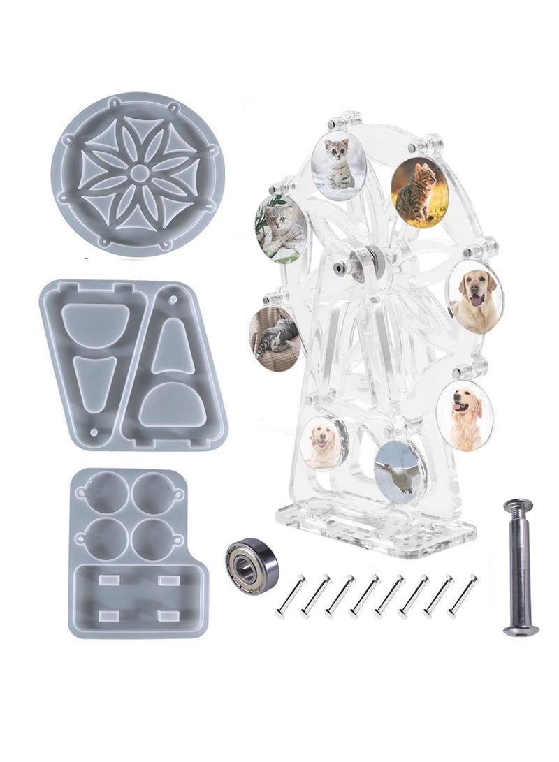 SYOSI, Ferris Wheel Resin Molds, Crystal Silicone Molds for Photo Display, Resin Casting Mold for DIY Art Craft, Movie Star and Idols Desktop Display, Home Decoration, Fans Gift - Image 1
