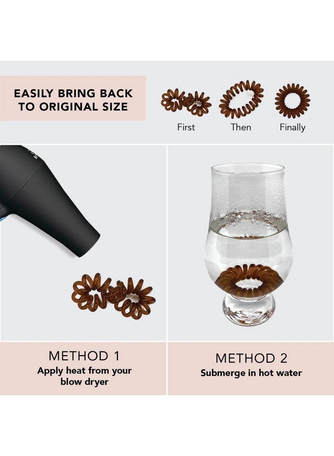 EPARTY 4 قطع أربطة شعر معدنية مرنة لتثبيت ذيل الحصان إكسسوارات موضة عصرية للحفلات بأسلوب أنيق أربطة حلزونية بألوان متعددة بدون تجاعيد مرنة بدون تجاعيد - Image 4