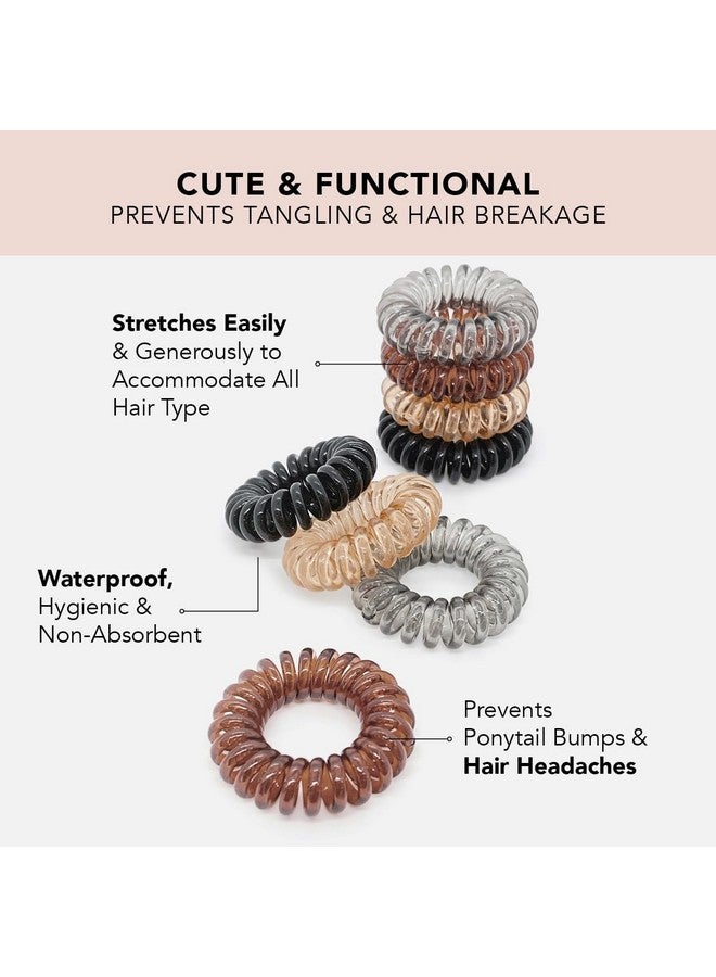 EPARTY 4 قطع أربطة شعر معدنية مرنة لتثبيت ذيل الحصان إكسسوارات موضة عصرية للحفلات بأسلوب أنيق أربطة حلزونية بألوان متعددة بدون تجاعيد مرنة بدون تجاعيد - Image 3