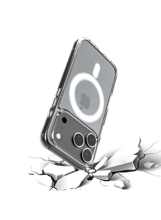 RADSUN Clear Magnetic Shockproof Case Cover for iPhone 17 Pro – Transparent Slim Protective Case with Strong Magnetic Adsorption & Drop Protection - Image 3
