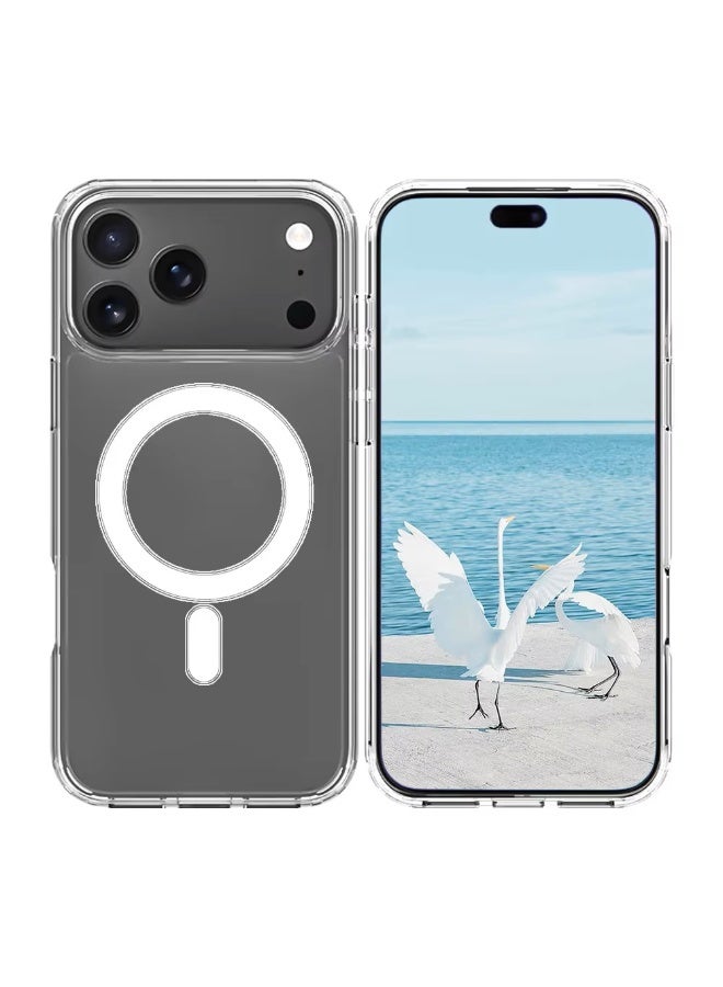 RADSUN Clear Magnetic Shockproof Case Cover for iPhone 17 Pro – Transparent Slim Protective Case with Strong Magnetic Adsorption & Drop Protection - Image 1