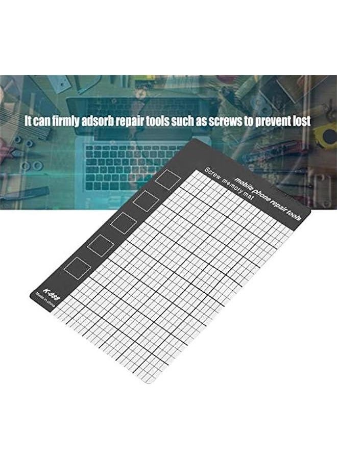 Generic - Magnetic Screw Pad Memory Mat for Repair Tools Screw Small Parts Work Mat Peg Board Preventing The Small Screws from Getting Lost and Unorganized - Image 1