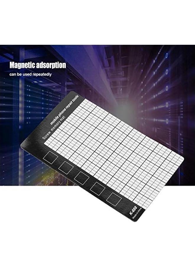 Generic - Magnetic Screw Pad Memory Mat for Repair Tools Screw Small Parts Work Mat Peg Board Preventing The Small Screws from Getting Lost and Unorganized - Image 1