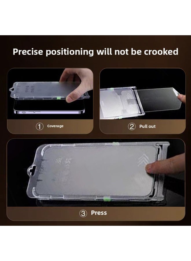 Generic - Dust-free Warehouse Suitable For Apple 15 Tempered Film 11 Anti-peep Film 14 Mobile Phone Film 12pro Film For iphone13 Protective Film-Color:4K HD Package [Recyclable] (Dust-free Warehouse Integrated Dust-proof Electroplating Fingerprint Oil)-Size:For Apple 16 Pro ( 6.3inch ) Comes With Film Application Tool - Image 1