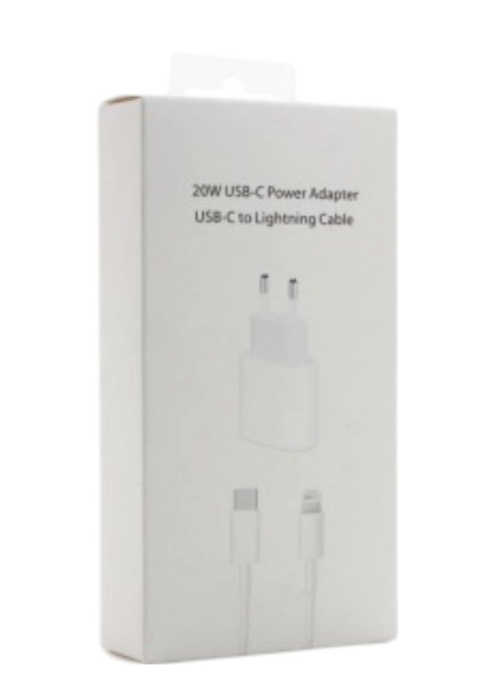 USB C Charging Connector 20W Power Adapter Fast Charger Type C Charger with 6.6ft Lightning Cable for iPhone 13/13Pro/13 Pro Max/12/11/XR/XS Max/X/8/7/6 Plus,SE