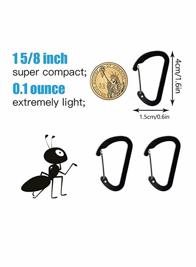 Y&D Keychain Clips Mini Carabiner, 10 Pcs luminum Durable Quick Release Auto Locking D-shape Spring Loaded Wire Gate Clip for Home, Rv, Camping, Fishing, Hiking, Traveling and Sports Outdoors  - Image 5