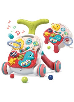 Beauenty 3 In 1 Learning Walker for Babies,Sit to Stand Baby Walker, Baby Push Walkers and Activity Center Walker, Musical Walking Toys, Adjustable Push Walkers for Boys Girls Toddlers Over 6 Months  - Image 1