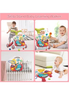 Beauenty 3 In 1 Learning Walker for Babies,Sit to Stand Baby Walker, Baby Push Walkers and Activity Center Walker, Musical Walking Toys, Adjustable Push Walkers for Boys Girls Toddlers Over 6 Months  - Image 4