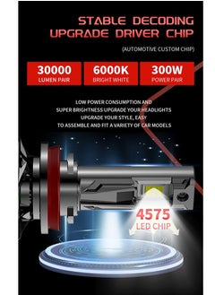 Toby's Tobys TF150 H7 2 Pieces 300W Original Tested LED Headlight Bulb Assembly 30000 Lumens 150W/Piece Xtreme Bright With Color Temperature 6500K  - Image 2