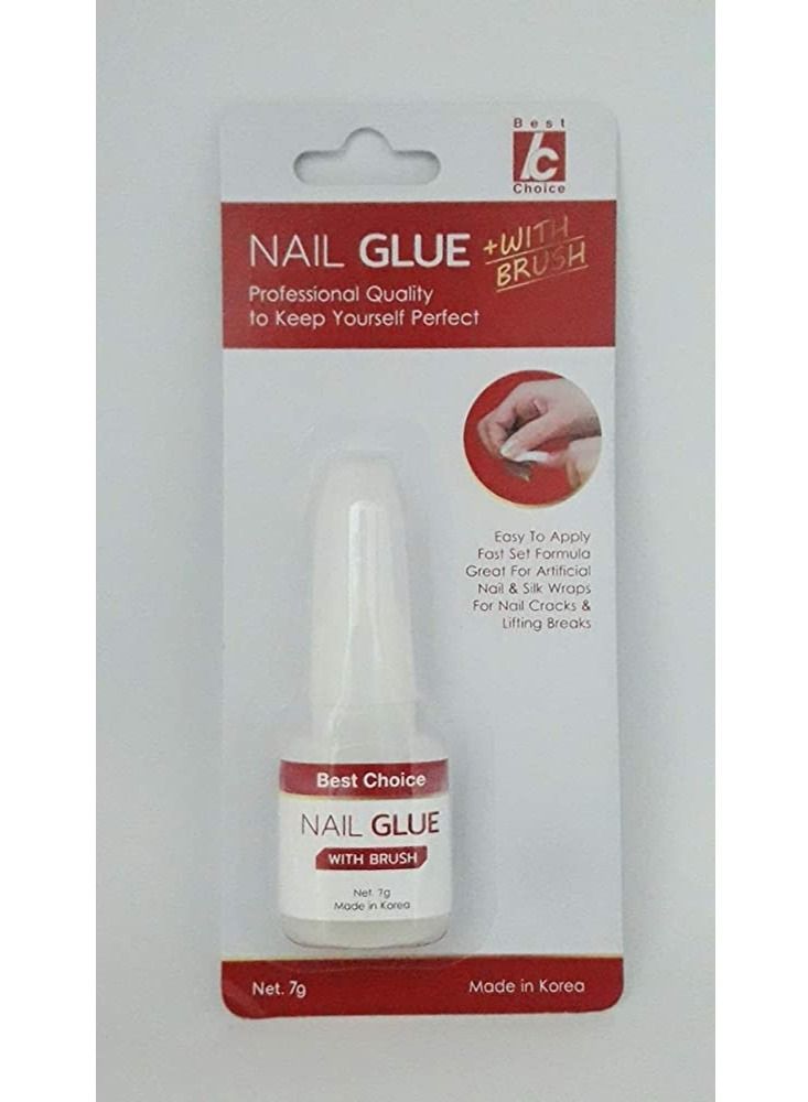 Best Choice Nail Glue with Brush 7g - Image 1