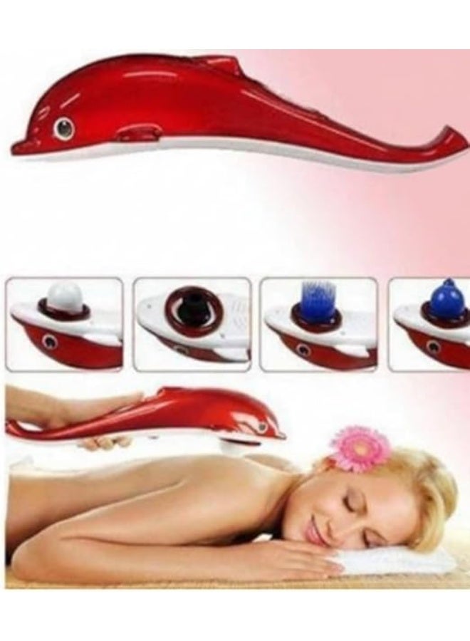 جهاز تدليك كهربائي على شكل دولفين مع وصلة USB – اهتزاز قوي لتخفيف آلام الفقرات العنقية والرقبة والظهر والساقين وتدليك كامل الجسم في المنزل - Image 4