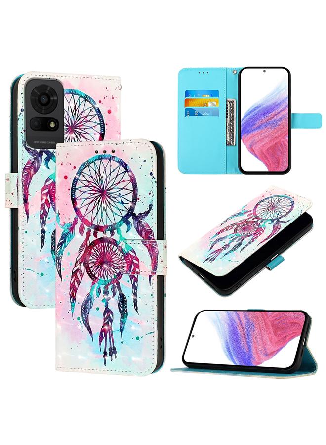 For TCL 50 LE 5G 3D Painting Horizontal Flip Leather Phone Case(Color Drop Wind Chimes)
