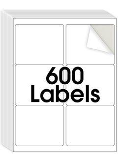 3 1 3X4 Shipping Address Labels For Inkjet Or Laser Printer 6 Up Sticker Labels Paper Matte White Paper Sheets Strong Adhesive Dries Quickly Holds Ink Well 600 Labels