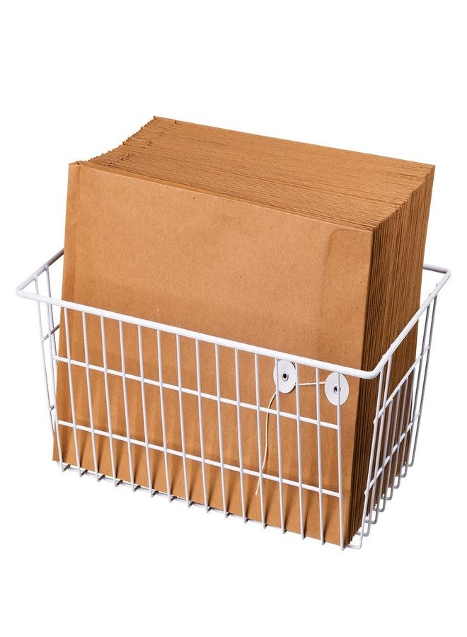 SANNO Freezer Baskets, Pantrty Storage Bins, Farmhouse Metal Wire Organizer for Kitchen Pantry Organizer 14"x11"x6" - Image 5