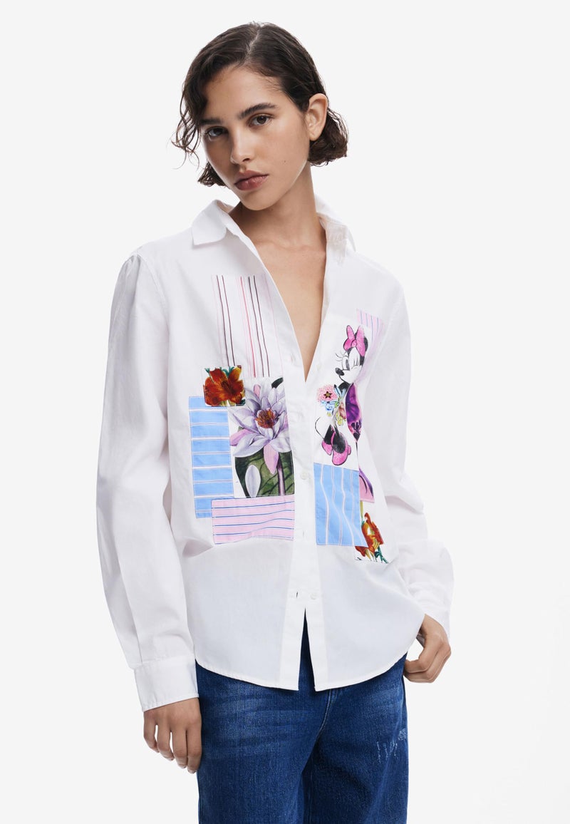 Desigual Women's Minnie Mouse™ Floral Shirt White - Image 3