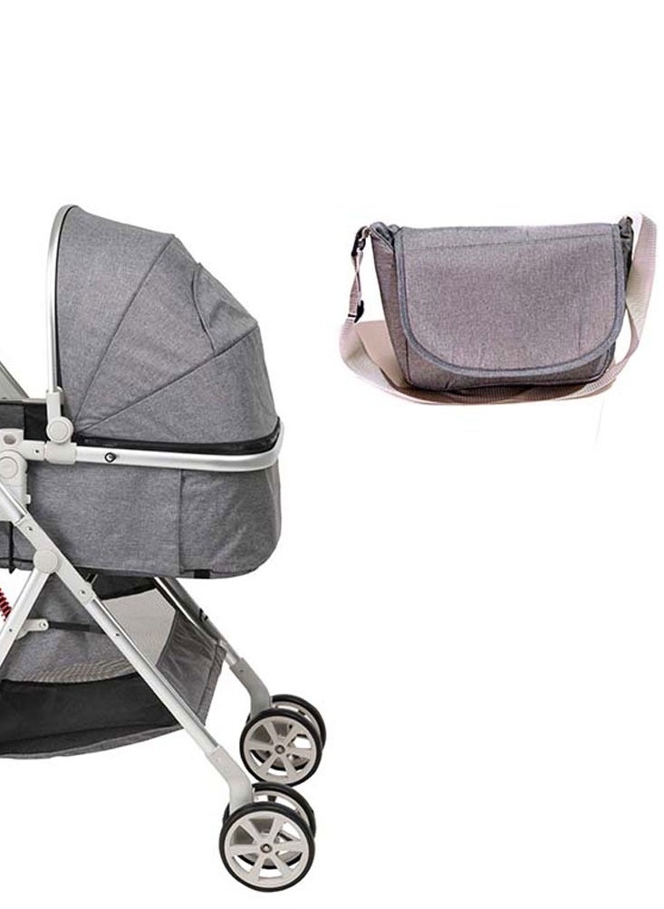 Uniqoo Uniqoo 6 Gray - Premium Portable Pram  - Image 4