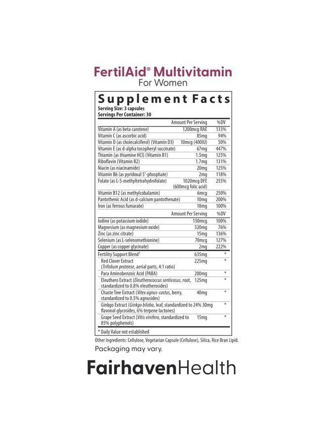 fairhaven health FertilAid for Women & Ovaboost Combo, Female Fertility Supplement & Natural Fertility Vitamin with Myo-Inositol, Vitex & Vitamins to Support Ovulation, Cycle Regularity & Egg Quality, 1 Month Supply - Image 2
