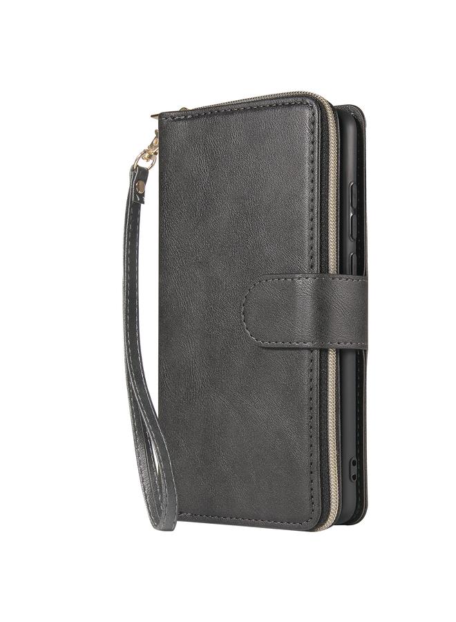 Zaboon Case For Huawei P30 Zipper Wallet Bag Horizontal Flip PU Leather Case with Holder & 9 Card Slots & Wallet & Lanyard & Photo Frame - Image 2