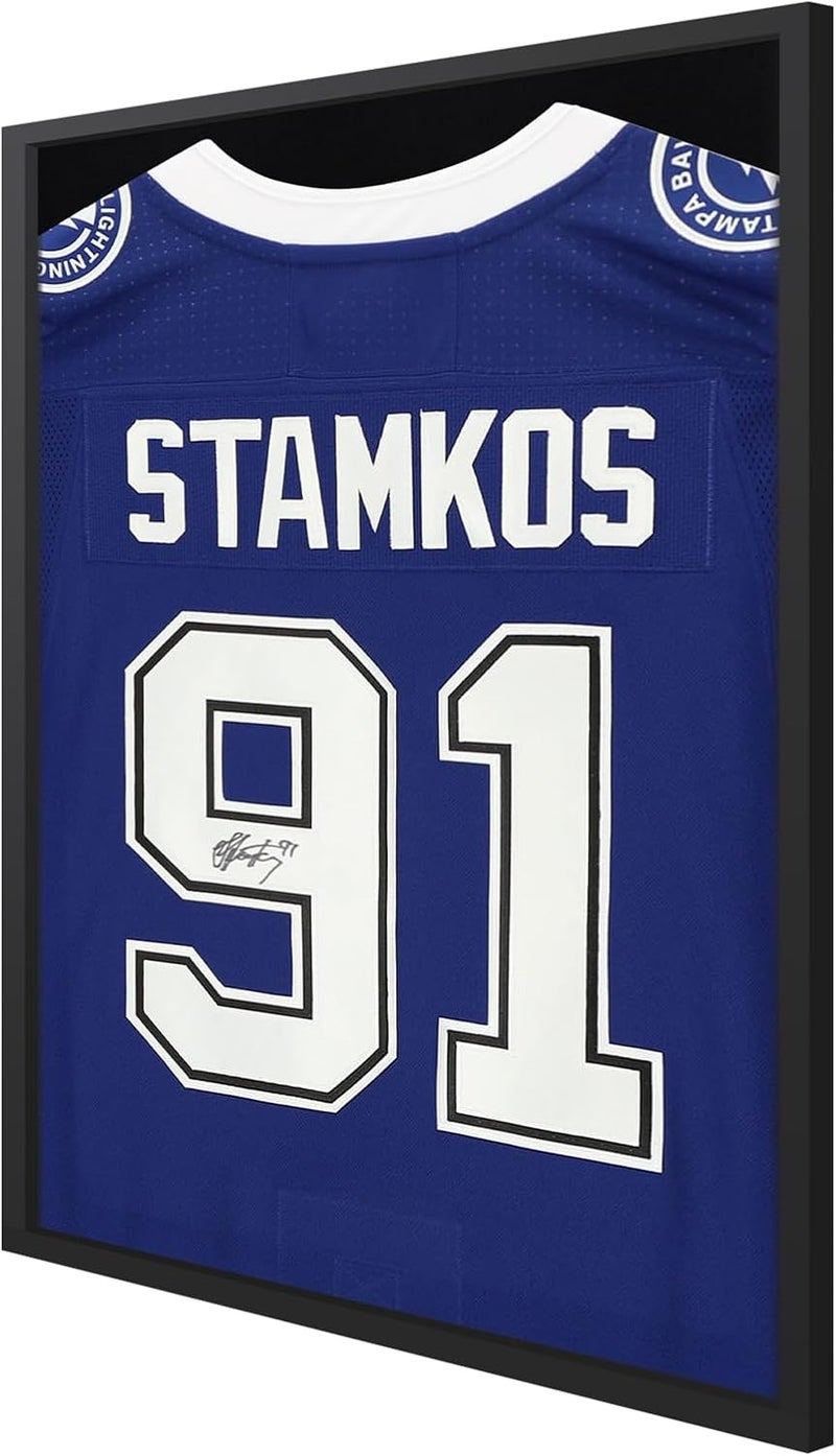 1DOT2 16x20 Small Shadow Box Frame, Jersey Frame Display Case with Grade A Natural Pine Wood Acrylic Front Jersey Frame for Soccer Basketball Baseball Shirts, Black - Image 1