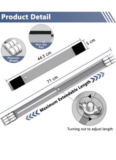 Movable Adjustable Washing Machine Base with Brake – Heavy-Duty Base for Washer, Dryer, Refrigerator, Supports Up to 300kg, Grey - pzsku/Z5454ADF1CB71A4832513Z/45/_/1731248545/2d312acb-8e4f-403f-ba02-2e88edb902e8