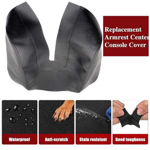 AOUTTUOA Car Center Console Armrest Replacement Cover Stitch Console Lid Leather Black Compatible with Toyota Tundra 2014 2015 2016 2017 2018 2019 - Image 5