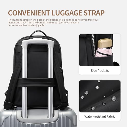 GOLF SUPAGS Womens Laptop Backpack with Separate Laptop Compartment Water Resistant Computer Backpacks Fits 14 Inch Notebook Travel Work College Bags (14-Inch, Black) - Image 5