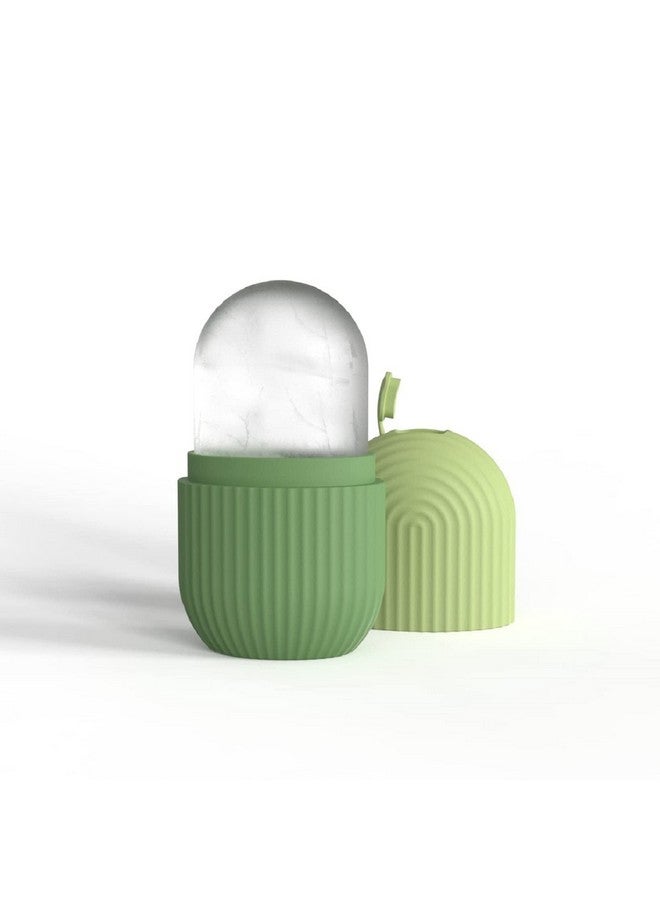 Ice Roller For Face, Ice Mold to Enhance Skin Glow, Shrink & Tighten Pores, Reusable Skin Tool for Puffiness, Anti - Ageing & Pain Relief, Leakproof, Unisex (H-3087) (GREEN) - Image 2