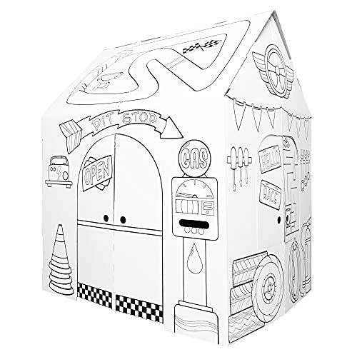Easy Playhouse Garage  Kids Art and Craft for Indoor and Outdoor Fun Color Favorite Garage Items Decorate and Personalize a Cardboard Fort 32 X 26 5 X 40 5 Age 3 - Image 1