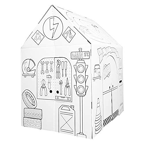 Easy Playhouse Garage  Kids Art and Craft for Indoor and Outdoor Fun Color Favorite Garage Items Decorate and Personalize a Cardboard Fort 32 X 26 5 X 40 5 Age 3 - Image 3