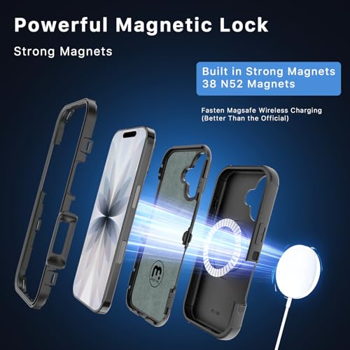 M MYBAT PRO For iPhone 17 Case with Belt Clip Holster,Maverick Series Case For iPhone 17 [Compatible with Magsafe]w/Screen Protector,Anti-Drop,Shockproof,w/360°Rotating Kickstand,Heavy Duty Protection - Image 3