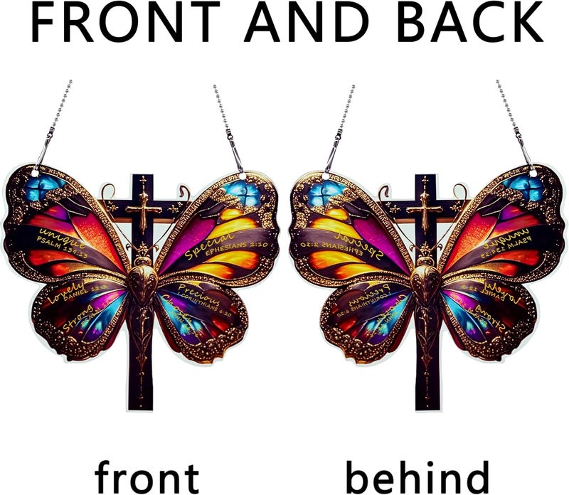 thmnj Butterfly Ornaments Colorful Window Hanging Decorations Home Wall Decor for Bedroom Patio Indoor Outdoor - Image 4
