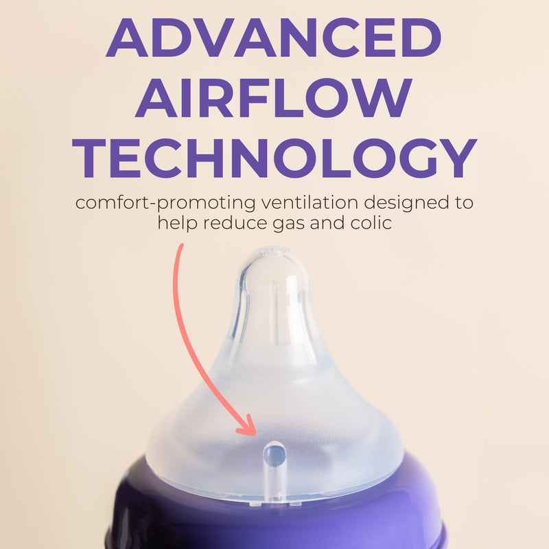 Lansinoh NaturalWave Baby Bottle Nipples - 100% Soft, Durable Silicone, Made Without BPA BPS, Anti-Colic, Supports The Baby’s Developing Mouth and Teeth, Fast Flow, Size F, 2 Count, 6+ Months - Image 4