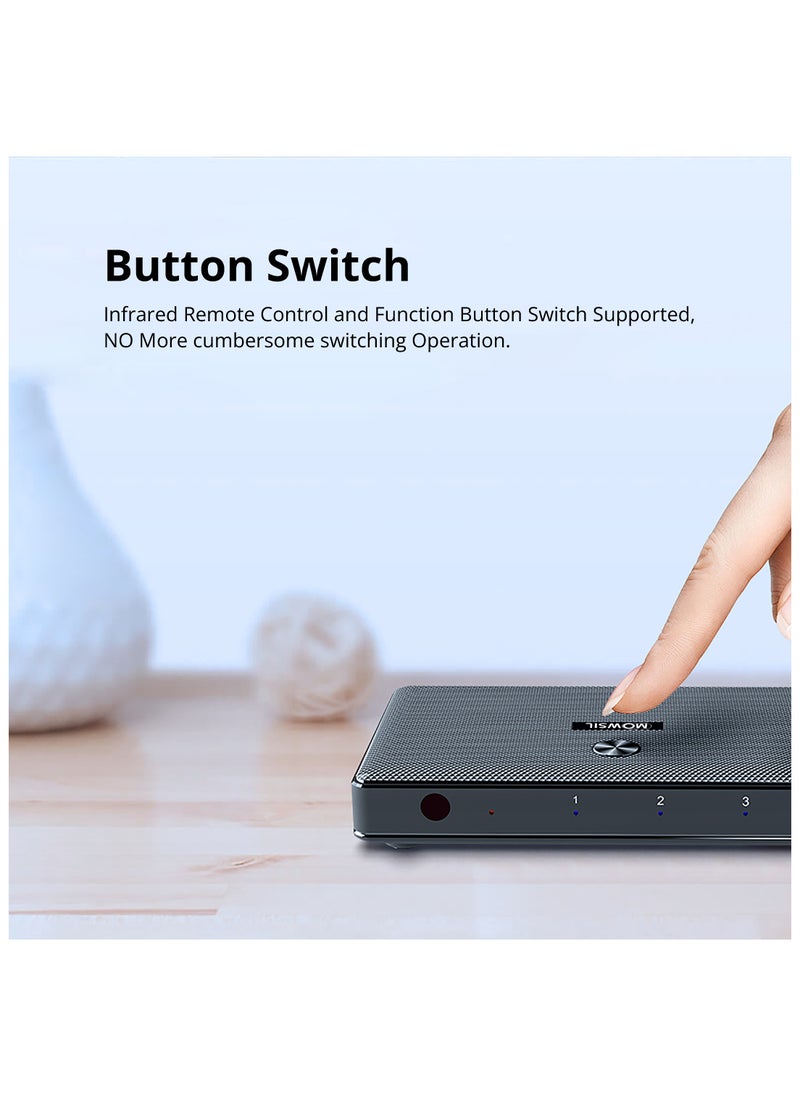 MOWSIL 4K 1x2 HDMI Splitter by - 1 Port to 2 HDMI Display Duplicate/Mirror - Powered Splitter Ver 2.0 Certified for Full HD 1080P High Resolution & 3D Support (One Input To Two Outputs)  - Image 3