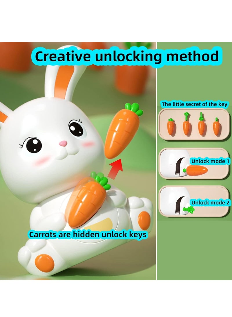 Joyelink Cute Cartoon Rabbit Piggy Bank，Bunny Piggy Bank for Kids, Unbreakable Rabbit Coin Bank, Rabbits Saving Money Banks, Creative Coin Box Money Birthday Gift for Boys Girls - Image 3