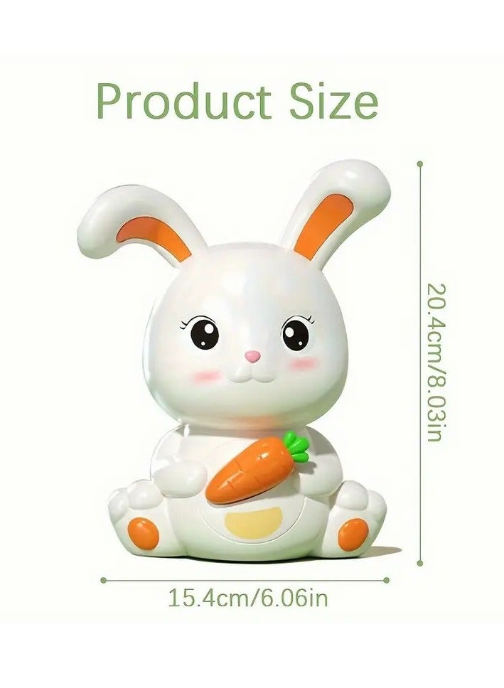 Joyelink Cute Cartoon Rabbit Piggy Bank，Bunny Piggy Bank for Kids, Unbreakable Rabbit Coin Bank, Rabbits Saving Money Banks, Creative Coin Box Money Birthday Gift for Boys Girls - Image 5