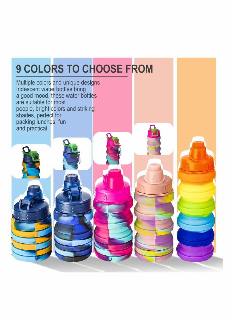 KASTWAVE Collapsible Water Bottles Reuseable BPA Free Silicone Foldable Water Bottles for Outdoor Travel Camping Hiking Kids Students Girl Women, Best Gift for Travelers - Image 3