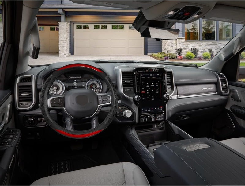 GIANT PANDA Steering Wheel Cover for Dodge Ram 1500 - Car Steering Wheel Covers for Dodge Ram 2500 3500 - Red - Image 3