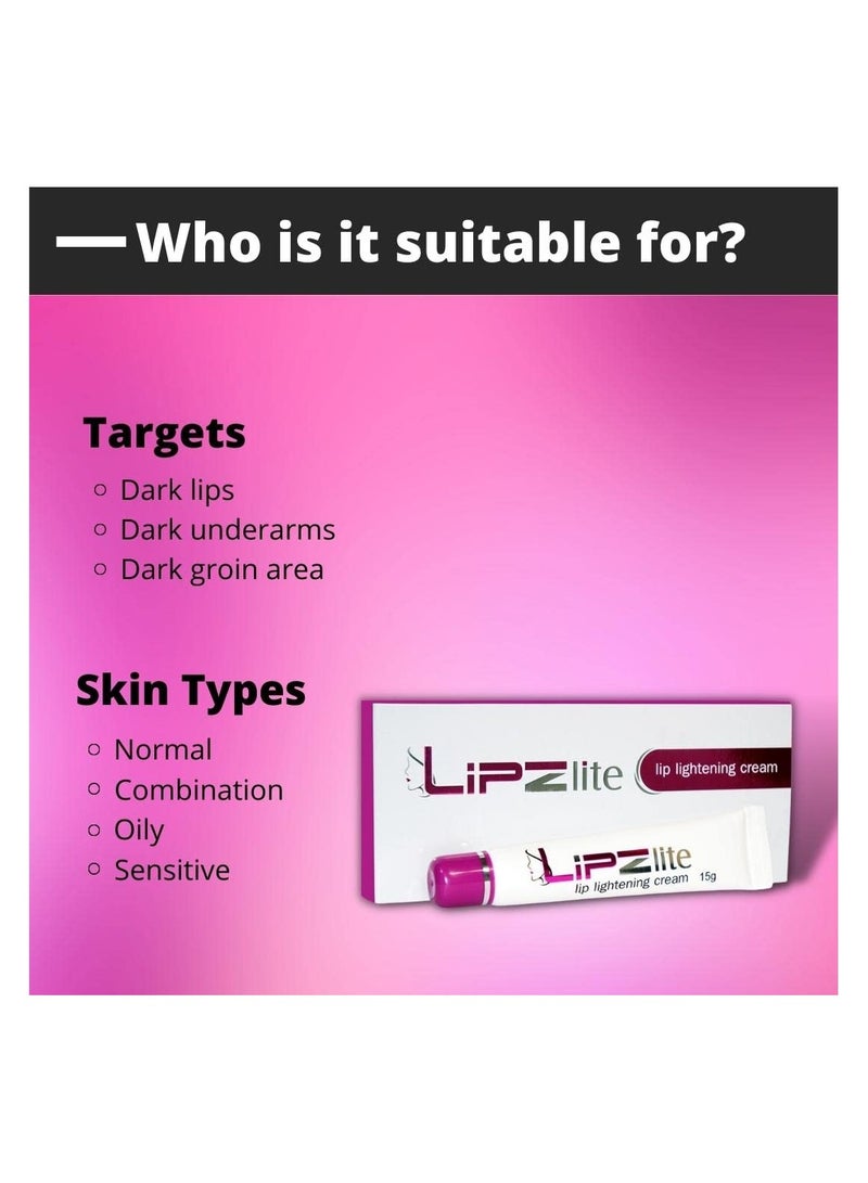 Lipzlite Lip Lightening Cream, Pack of 1 - Image 2
