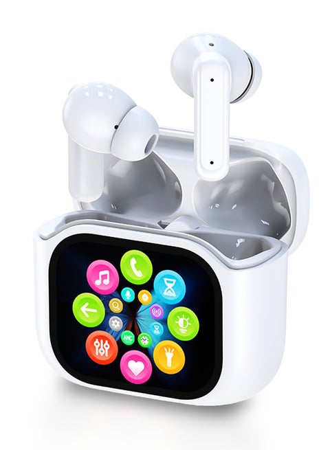 Wireless Bluetooth 5.4 Headphones Touch Screen Earbuds ENC Call Noise Cancelling In-Ear Headphones USB Charging Case Earbuds Waterproof IPX5