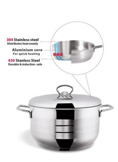Bonera Turkish 18/10 Stainless Steel Cookware Set, 6 Pieces  - Image 4