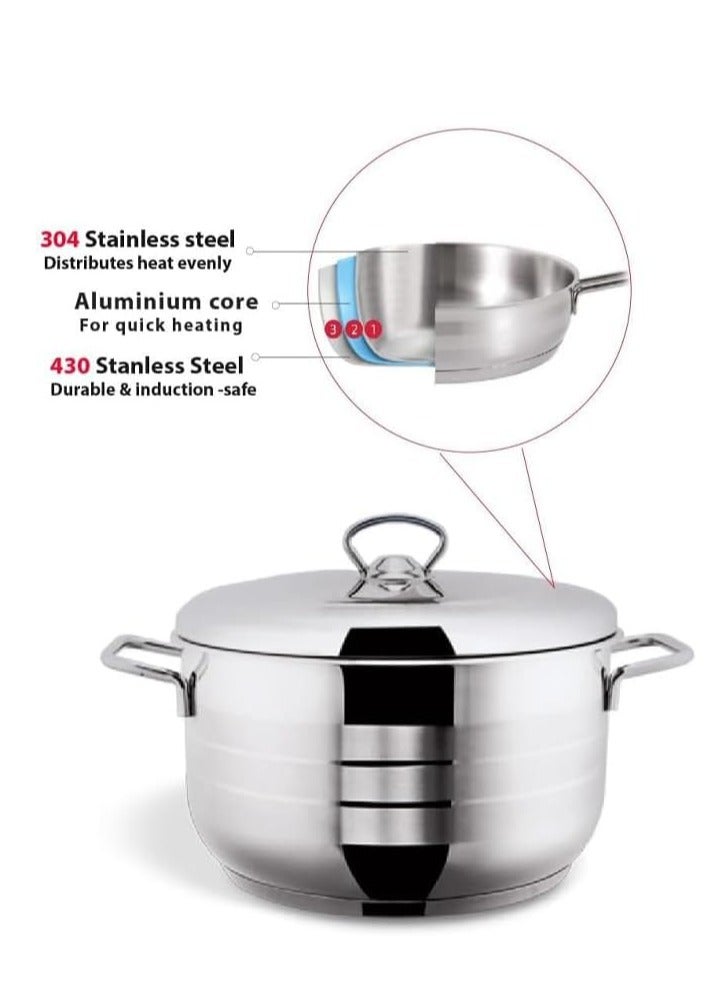 Bonera Turkish 18/10 Stainless Steel Cookware Set, 6 Pieces  - Image 4