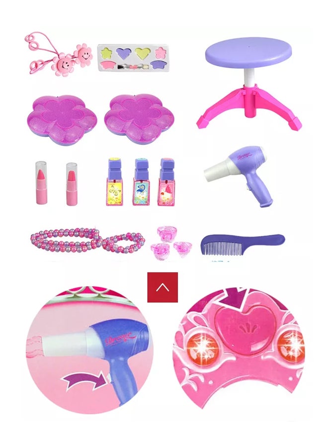 XIANGYU Girl Dressing Table Make Up Beauty Dresser Toy With Chair - Image 4