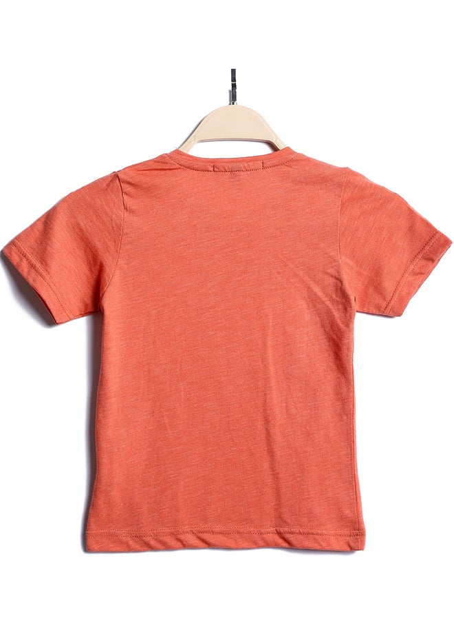Andora - New York Printed Tee_Orange - Image 1