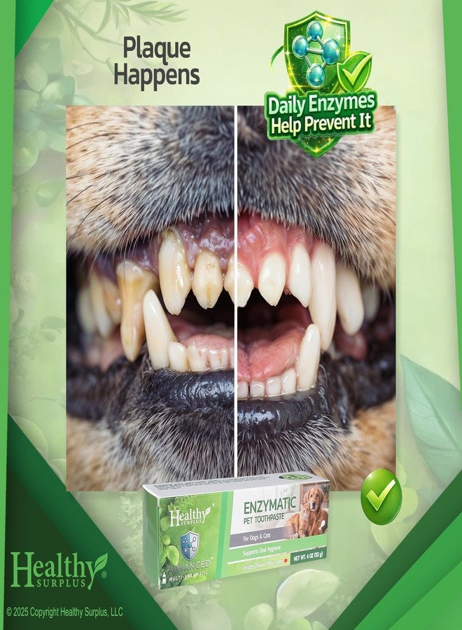 Healthy Surplus Enzymatic 4 Oz Poultry Flavored Pet Toothpaste Compare to Virbac CET and Silicone Fingerbrush Twin Pack | Fresh Breath, Plaque & Tartar Control | Dog & Cat Tooth Brushing Kit Oral Care for Pets - Image 4
